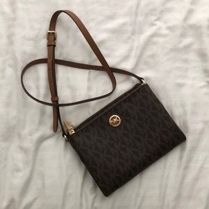 Michael Kors brown crossbody bag